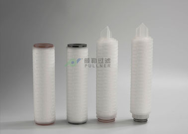 Pleated PES Membrane Filter Cartridge , RO Water Filter Cartridge 0.22um 10&quot;